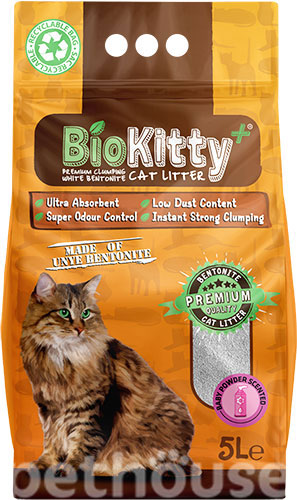 BioKitty, Бентонітовий наповнювач, з ароматом дитячої присипки