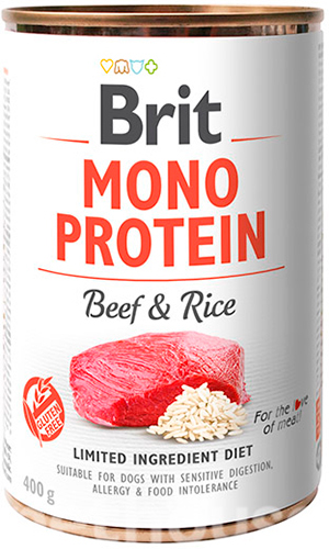 Brit Mono Protein Dog с говядиной и рисом