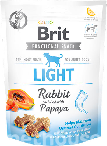 Brit Dog Functional Snack Light Лакомства с кроликом и папайей для собак