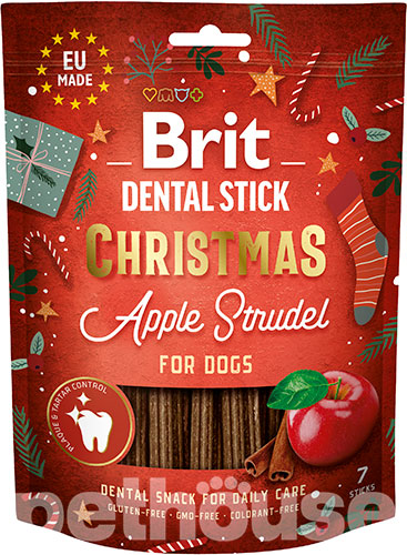 Brit Dog Dental Stick Christmas Apple Strudel Ласощі для собак