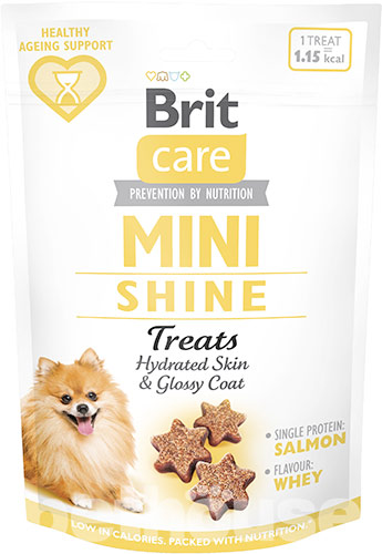 Brit Care Mini Treats Shine Лакомства для увлажнения кожи и блеска шерсти у собак мелких пород