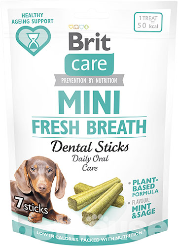 Brit Care Mini Dental Stick Fresh Breath Лакомство для свежего дыхания у собак мелких пород