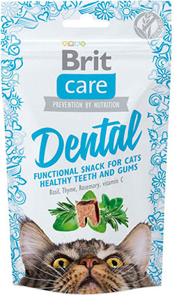 Brit Care Cat Snack Dental Ласощі для підтримання здоров'я зубів у котів