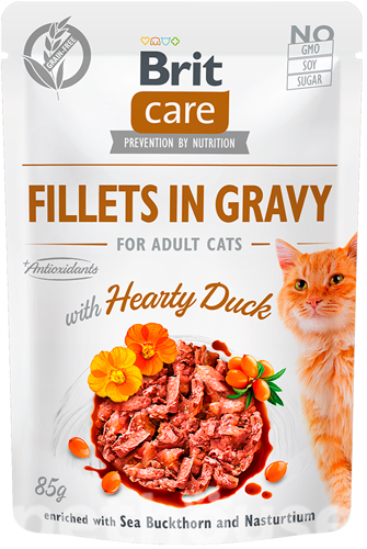 Brit Care Cat Fillets In Gravy з качкою для котів