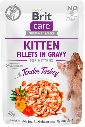 Brit Care Cat Fillets In Gravy з індичкою для кошенят