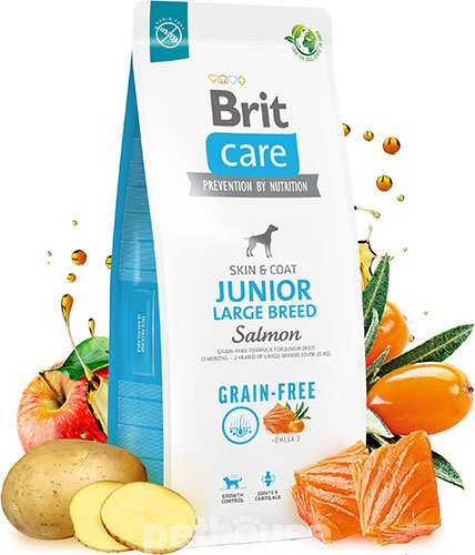 Brit Care Grain Free Junior Large Breed Salmon, фото 2
