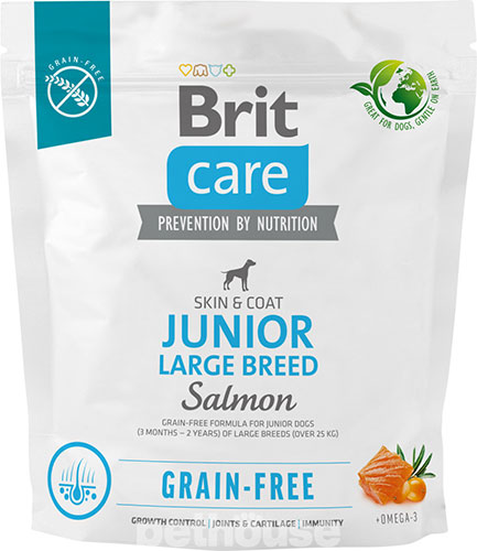 Brit Care Grain Free Junior Large Breed Salmon, фото 3