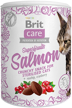 Brit Care Cat Snack Superfruits Salmon Ласощі для стерилізованих котів