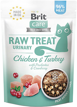 Brit Care Cat Raw Treat freeze-dried Urinary Ласощі для здоров’я сечової системи у котів