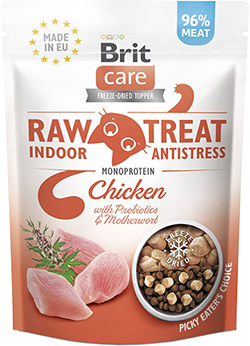 Brit Care Cat Raw Treat freeze-dried Indoor & Antistress Ласощі для зменшення стресу у котів