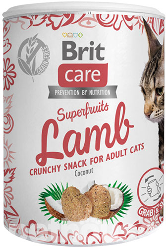 Brit Care Cat Snack Superfruits Lamb Лакомство для взрослых кошек
