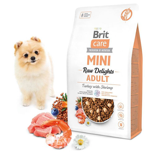 Brit Care Mini Raw Delights Grain Free Adult Turkey with Shrimp Brit Care Mini Raw Delights Grain Free Adult Turkey with Shrimp