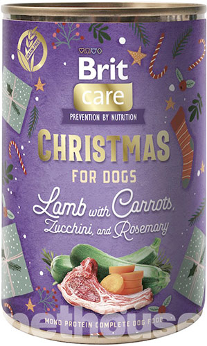 Brit Care Mono Protein Dog Christmas Dinner з ягням, морквою, цукіні та розмарином Brit Care Mono Protein Dog Christmas Dinner з ягням, морквою, цукіні та розмарином