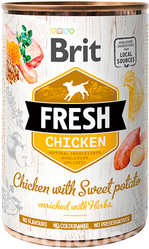 Brit Fresh Dog з куркою та бататом для собак