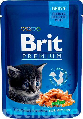 Brit Premium Кусочки с курицей для котят