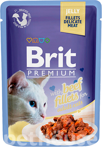Brit Premium Филе говядины в желе для кошек