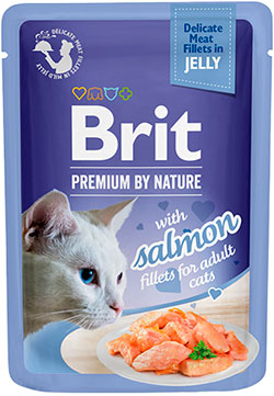 Brit Premium Филе лосося в желе для кошек