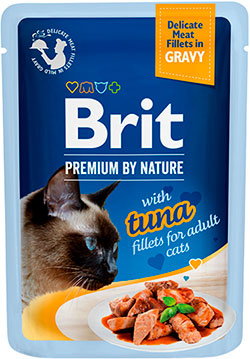 Brit Premium Філе тунця в соусі для котів