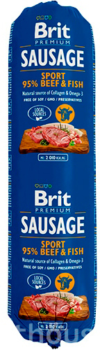 Brit Premium Sausage Sport с говядиной и рыбой для собак