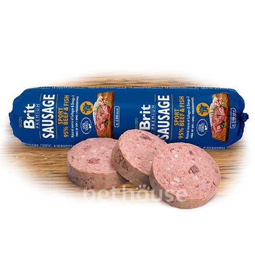 Brit Premium Sausage Sport с говядиной и рыбой для собак, фото 2