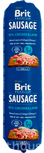 Brit Premium Sausage з куркою та ягням для собак