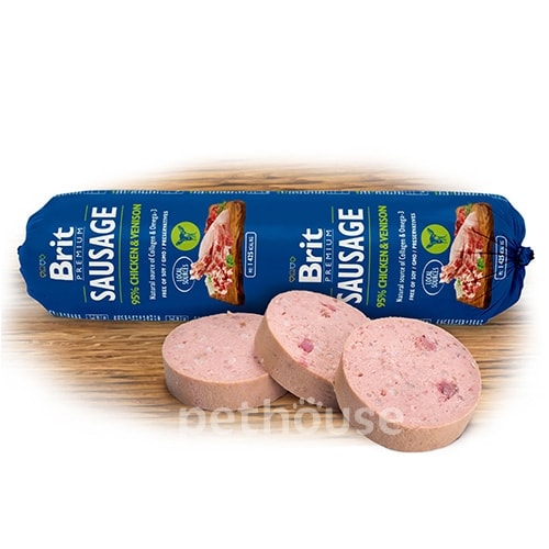 Brit Premium Sausage с курицей и олениной для собак, фото 2