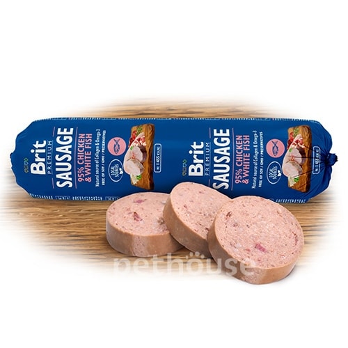 Brit Premium Sausage с курицей и белой рыбой для собак, фото 2