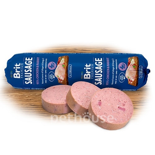 Brit Premium Sausage с курицей и кроликом для собак, фото 2