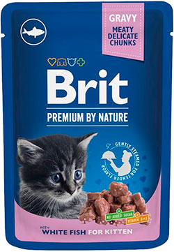 Brit Premium Кусочки с белой рыбой для котят