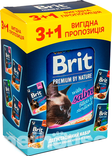 Brit Premium "Дегустационный набор" Филе в соусе для стерилизованных кошек