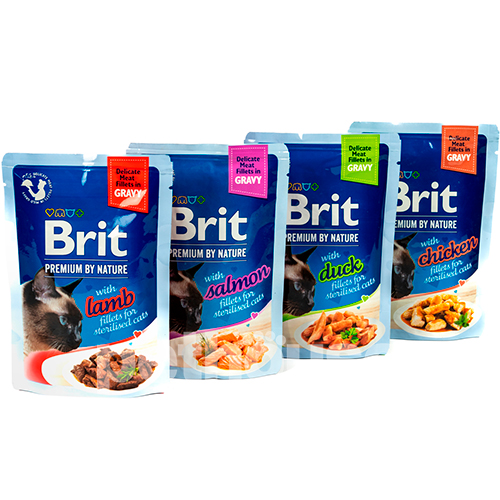 Brit Premium "Дегустационный набор" Филе в соусе для стерилизованных кошек
