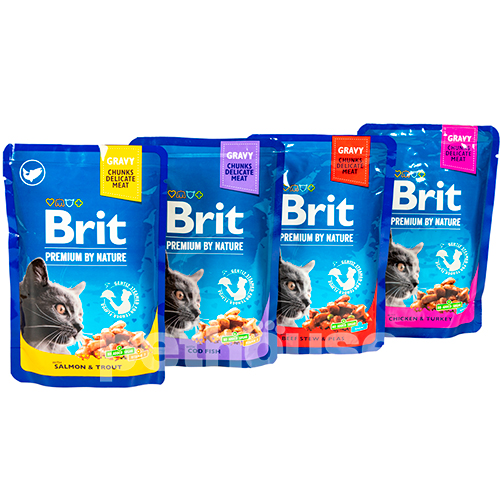 Brit Premium "Дегустаційний набір" Шматочки в соусі для дорослих котів