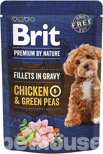 Brit Premium Філе курки із зеленим горошком в соусі для собак