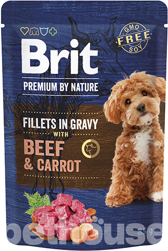 Brit Premium Філе яловичини з морквою в соусі для собак
