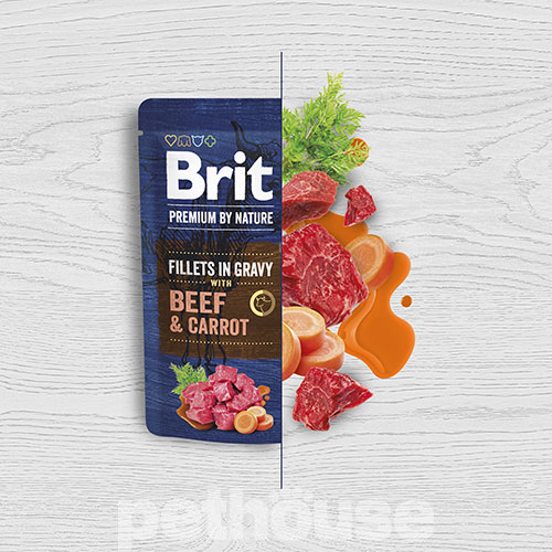 Brit Premium Філе яловичини з морквою в соусі для собак