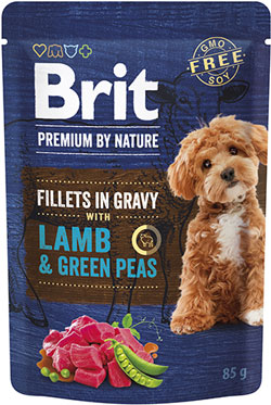 Brit Premium Філе ягняти із зеленим горошком в соусі для собак