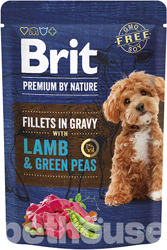 Brit Premium Філе ягняти із зеленим горошком в соусі для собак
