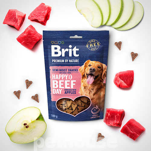 Brit Premium by Nature Semi-moist Snacks Beef with Apples