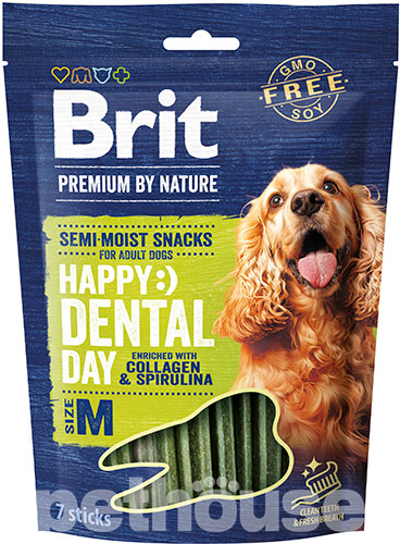 Brit Premium by Nature Dental Semi-moist Snacks M with Collagen & Spirulina