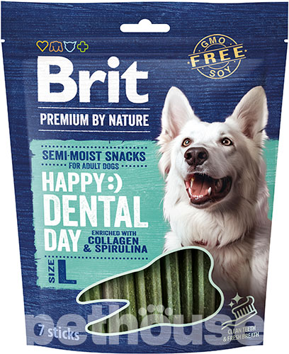 Brit Premium by Nature Dental Semi-moist Snacks L with Collagen & Spirulina