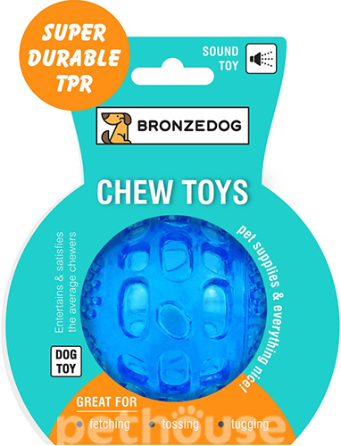 Bronzedog Chew Мяч с пищалкой для собак, фото 3