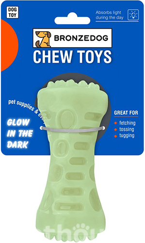 Bronzedog Chew Светонакопительная гантель с пищалкой для собак, фото 6