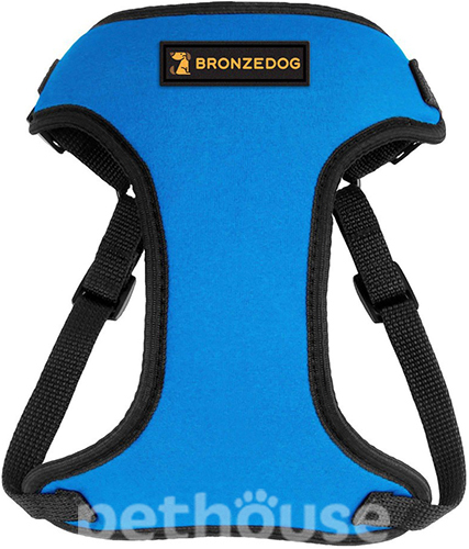 Bronzedog Sport Vest Шлея для собак мелких пород, голубая