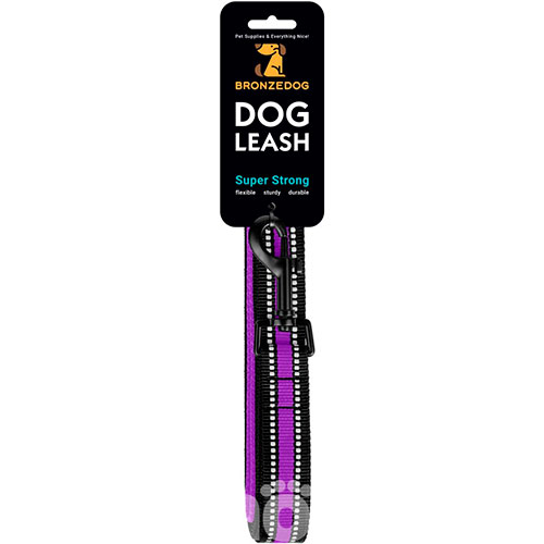 Bronzedog Mesh 2in1 Поводок для собак, фиолетовый