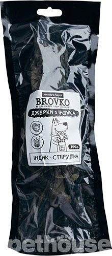 Brovko Джерки з індика, спіруліни та паростків пшениці для собак