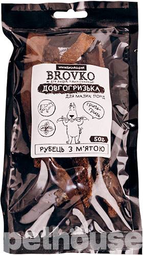 Brovko Долгогрызка "Рубец с мятой" для небольших собак Brovko Долгогрызка "Рубец с мятой" для небольших собак