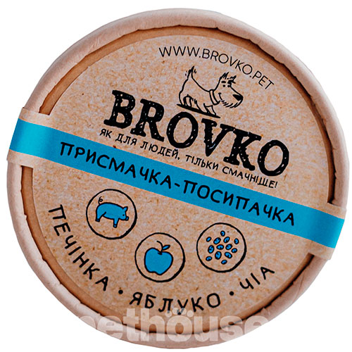 Brovko Присмачка-посипачка "Печінка-яблуко-чіа" для собак Brovko Присмачка-посипачка "Печінка-яблуко-чіа" для собак