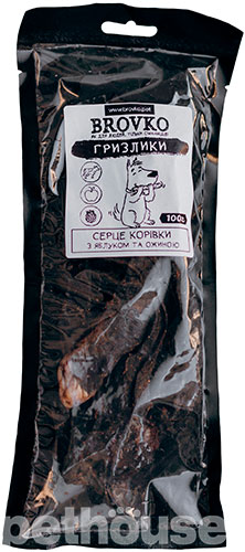 Brovko Грызлики "Сердце коровки с яблоком и ежевикой" для собак Brovko Грызлики "Сердце коровки с яблоком и ежевикой" для собак