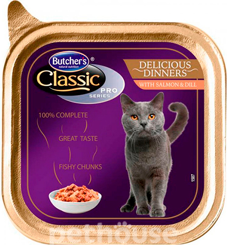 Butcher's Classic Pro series Delicious Dinners с лососем для кошек