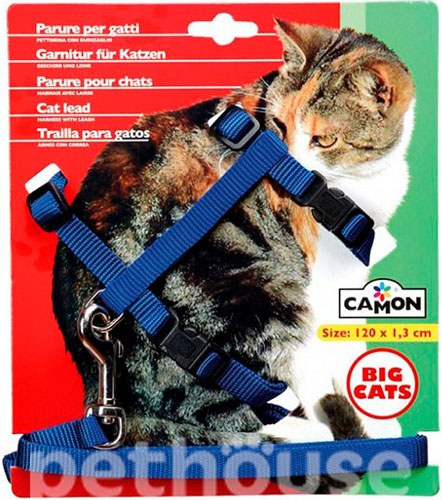 Camon Шлея с поводком для крупых кошек